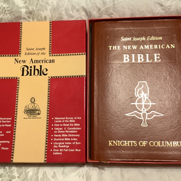 St. Joseph New American Bible Catholic Knights of Columbus on front leather NEW - Picture 7 of 7